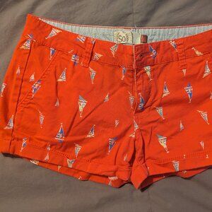 Red nautical shorts